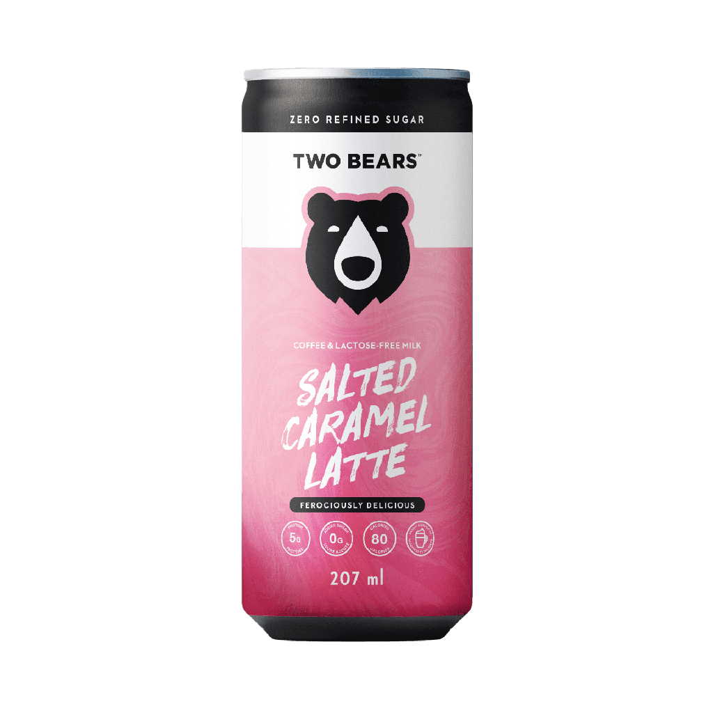 TWO BEARS Latté Laitier au Caramel Salé, 207ml