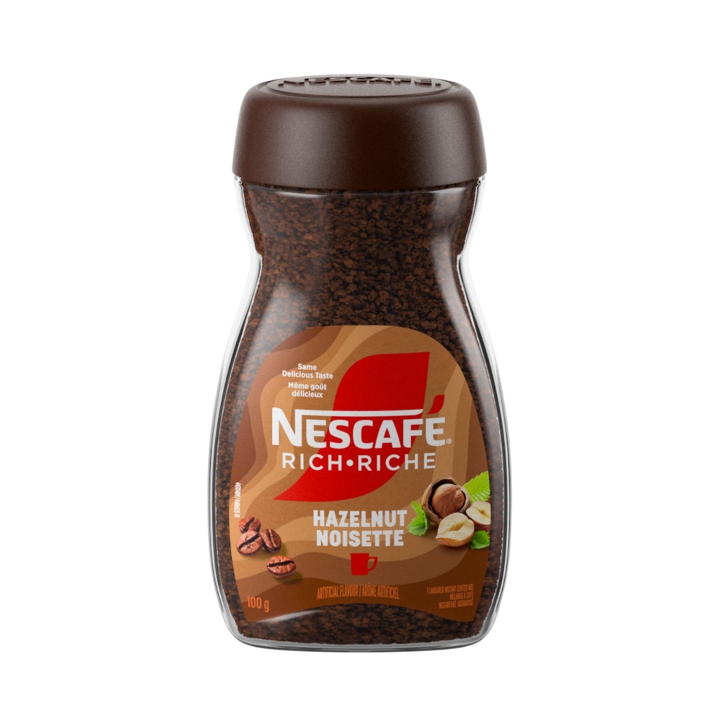 Nescafé NESCAFE Mélange à café instantané aromatisé Riche Noisette, délicieuse saveur de noisette