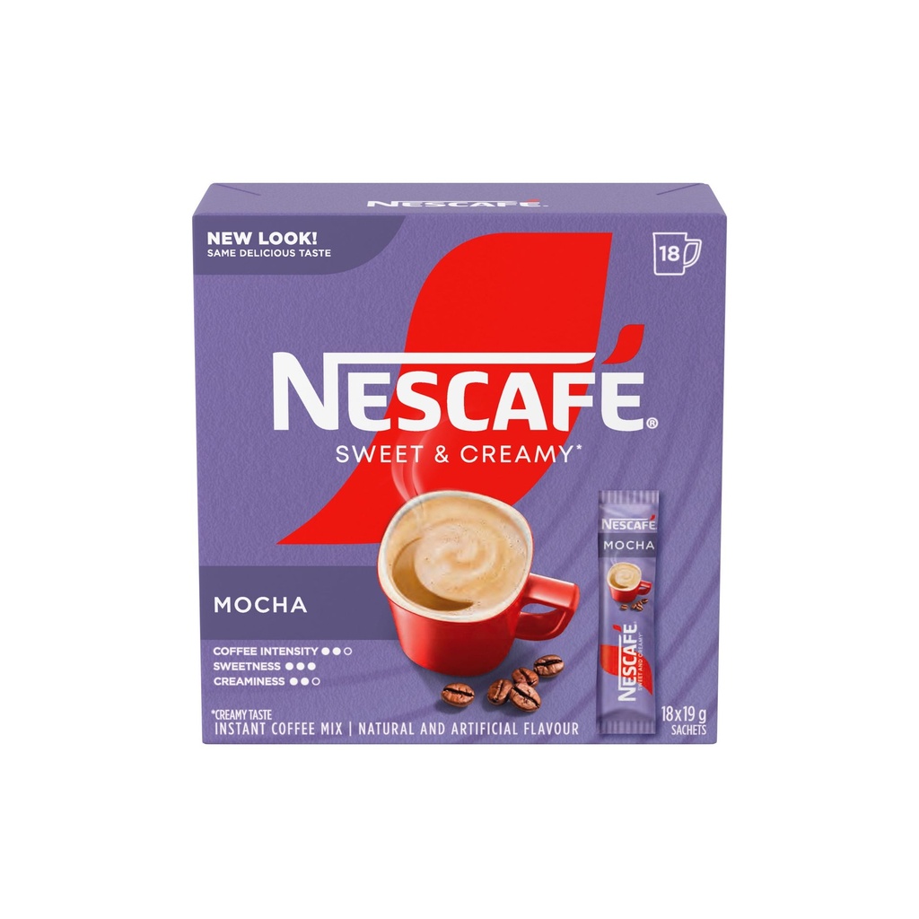 Nescafé NESCAFE Mélange à café instantané Crémeux et sucré Moka, contient café, colorant et sucre