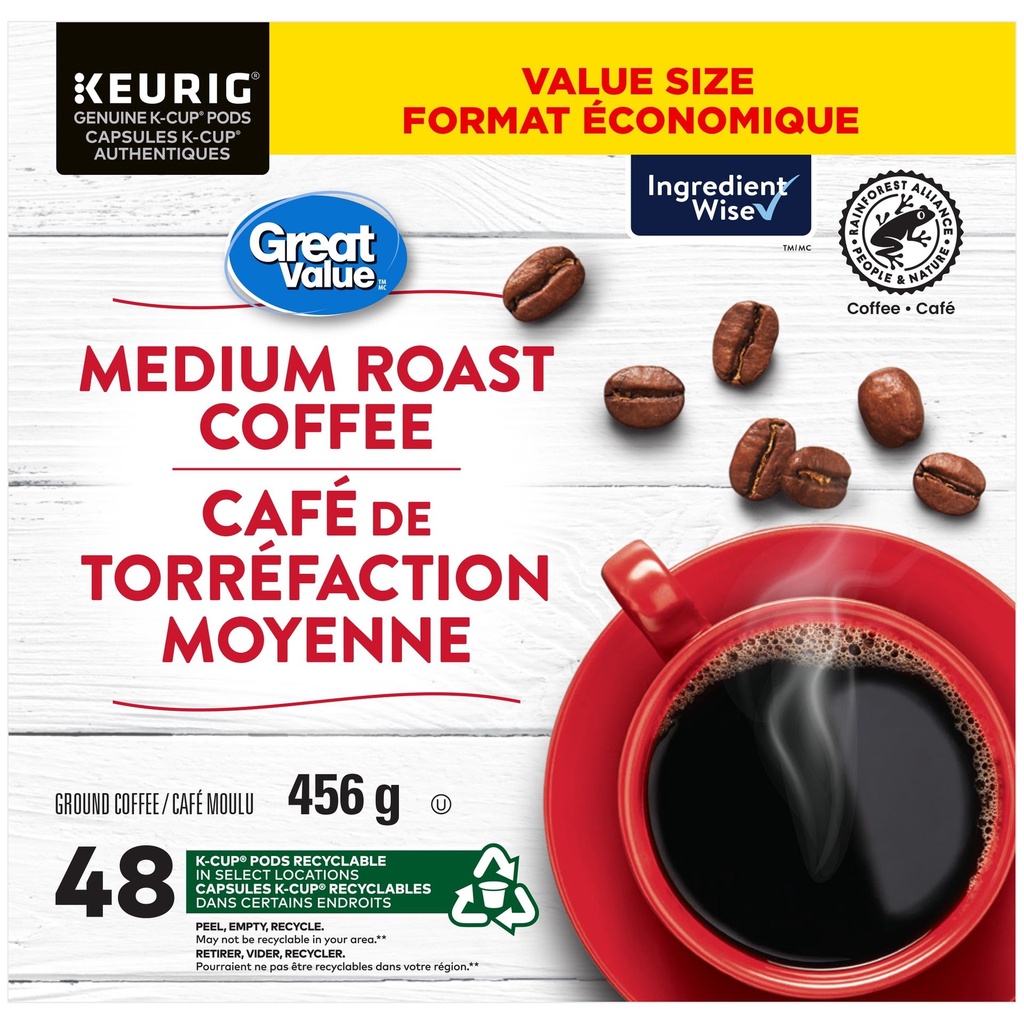 Great Value Café de Torréfaction Moyenne