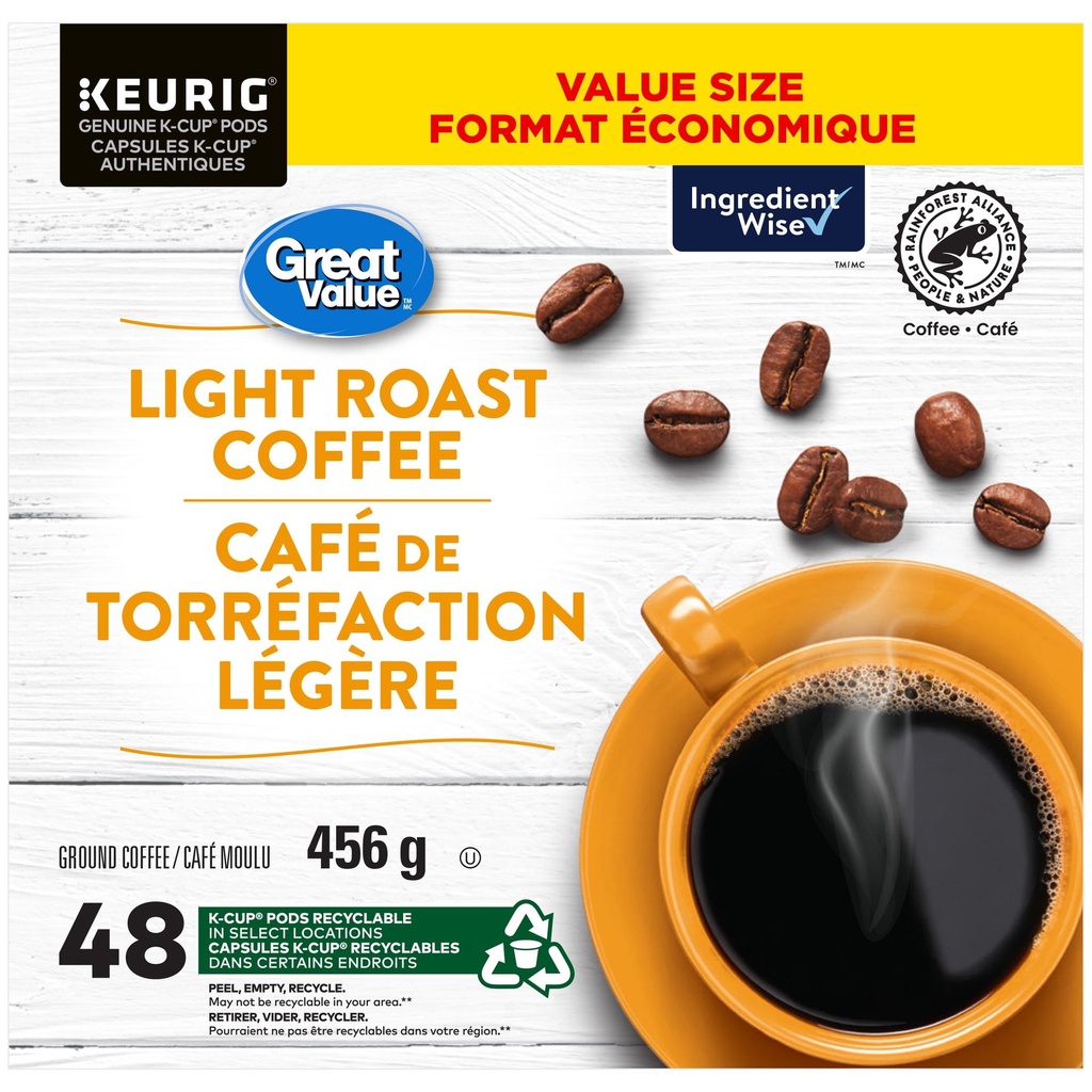 Café de torréfaction légère Great Value