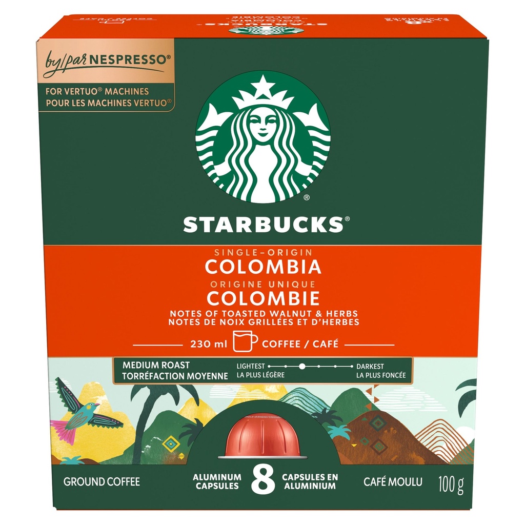 STARBUCKS Café Origine unique Colombie pour Nespresso Vertuo