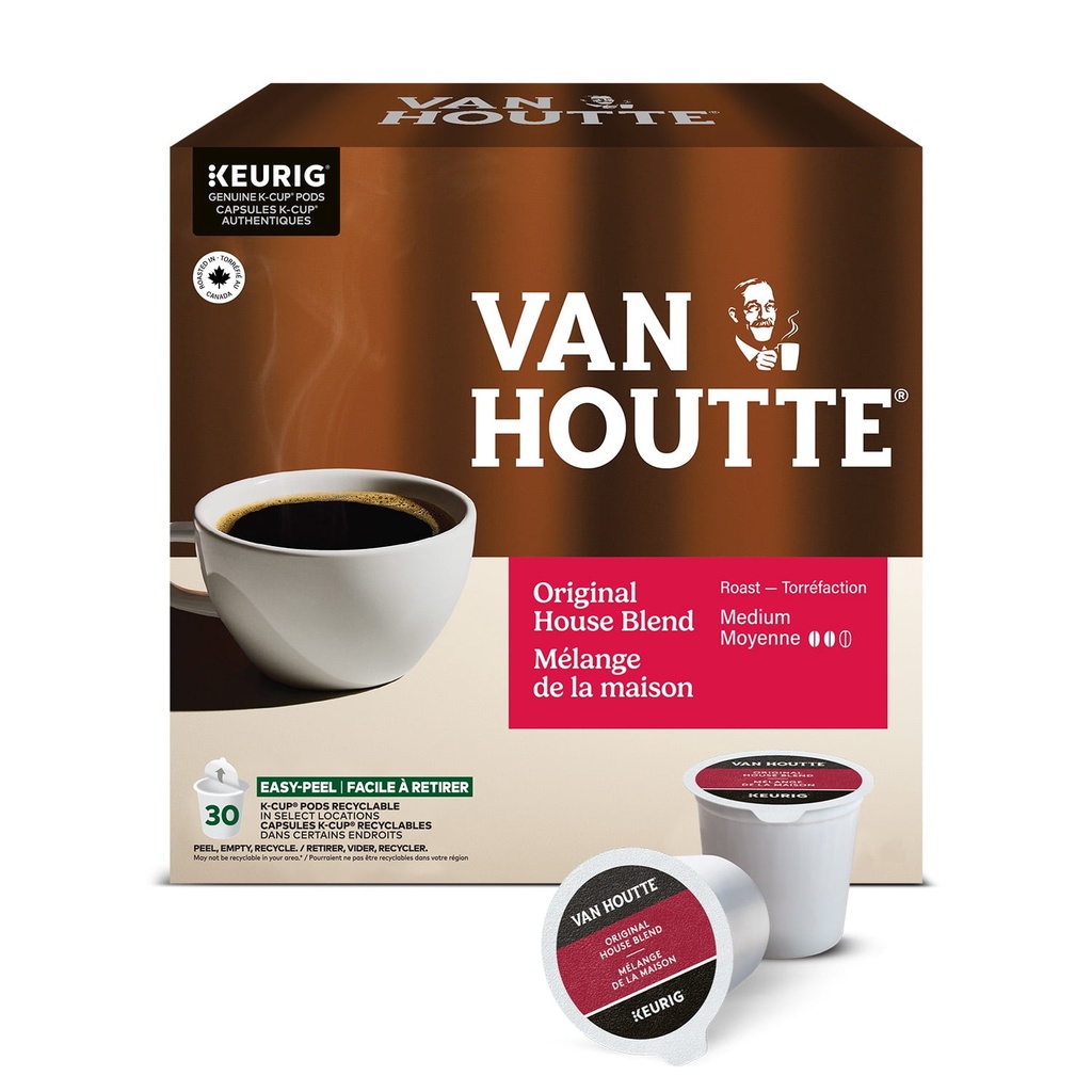 Van Houtte Mélange de la Maison Original, Torréfaction Moyenne, Capsules de Café K-Cup