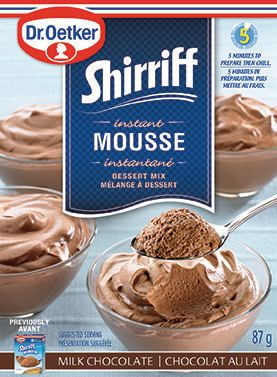 Dr.Oetker Mélange à dessert Shirriff de Dr. Oetker Mousse au chocolat au lait
