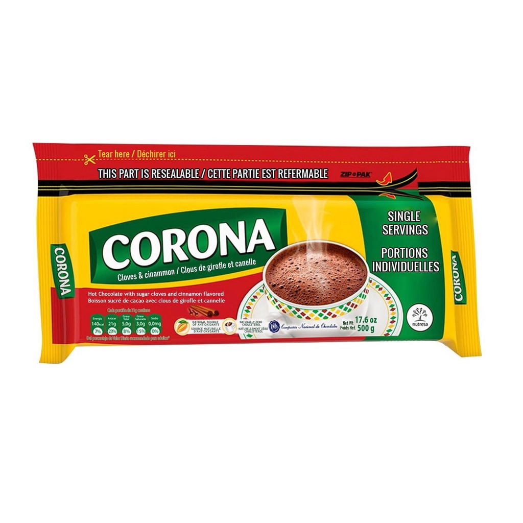 Chocolat au clous de girofle et cannelle Corona