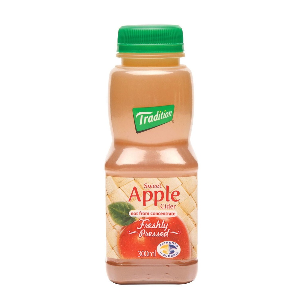 Jus de Pomme Tradition 300ml Le jus de pomme Tradition est fraichement pressé.