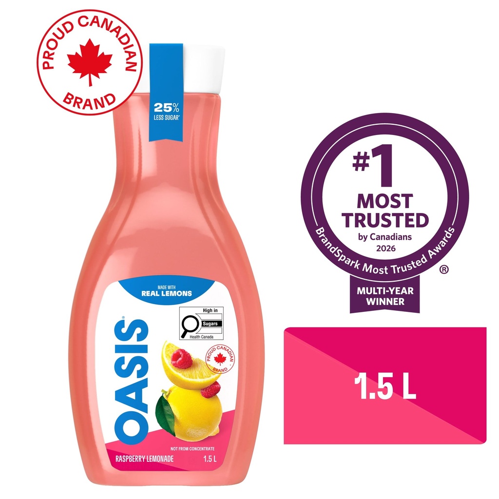Oasis Limonade framboise 1,5 L