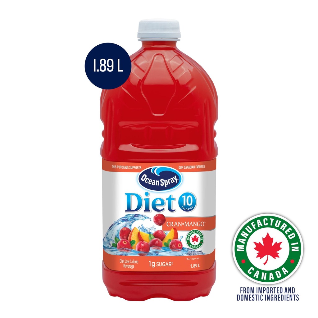 Ocean Spray Diète Canneberge Mangue 1.89L