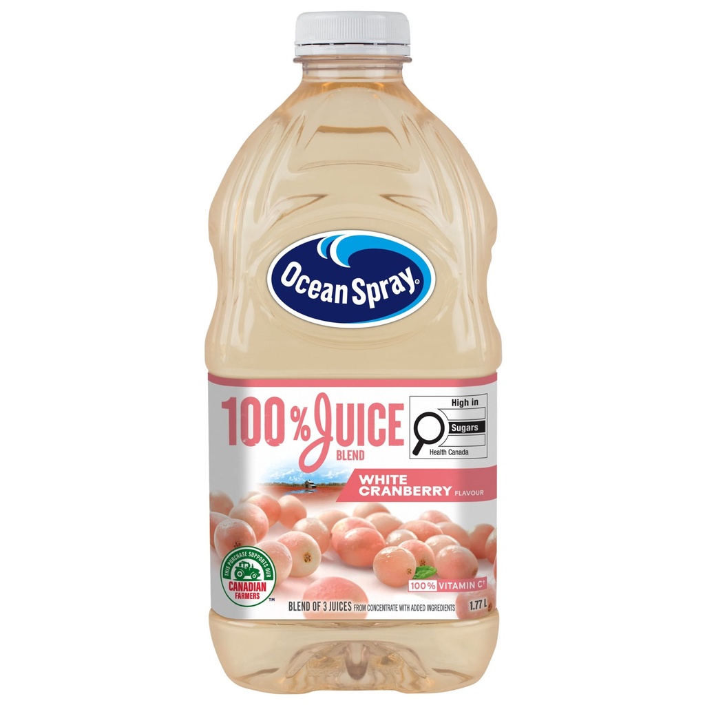 Ocean Spray Mélange de Jus 100 % Canneberge Blanche 1.77 l