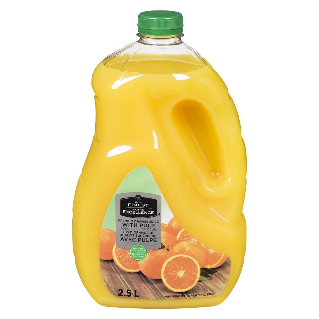 Notre Excellence Our Finest Jus d'Orange de Qualité Supérieure Non Fait de Concentré avec Pulpe