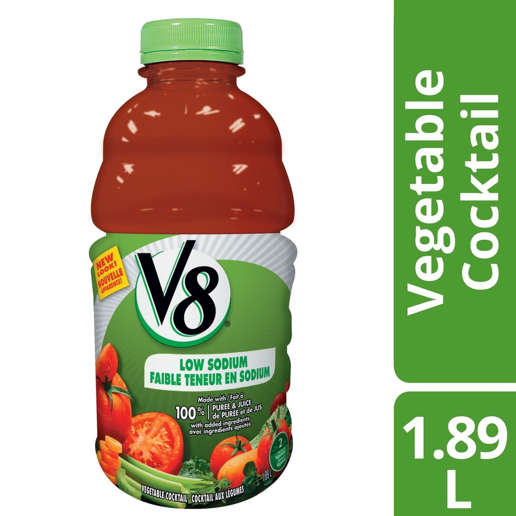 V8 Juice V8 Cocktail aux Légumes à Faible Teneur en Sodium 1.89L