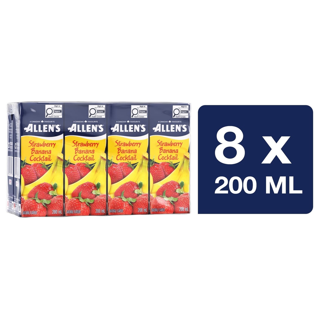 The Allens Allen's Boîtes de Jus Cocktail Fraise-Banane 8X200ML