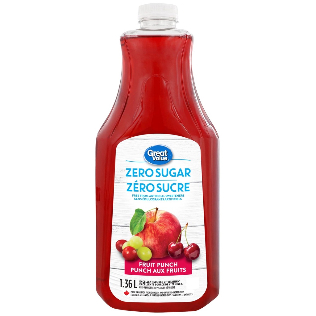 Punch aux fruits Zéro sucre Great Value