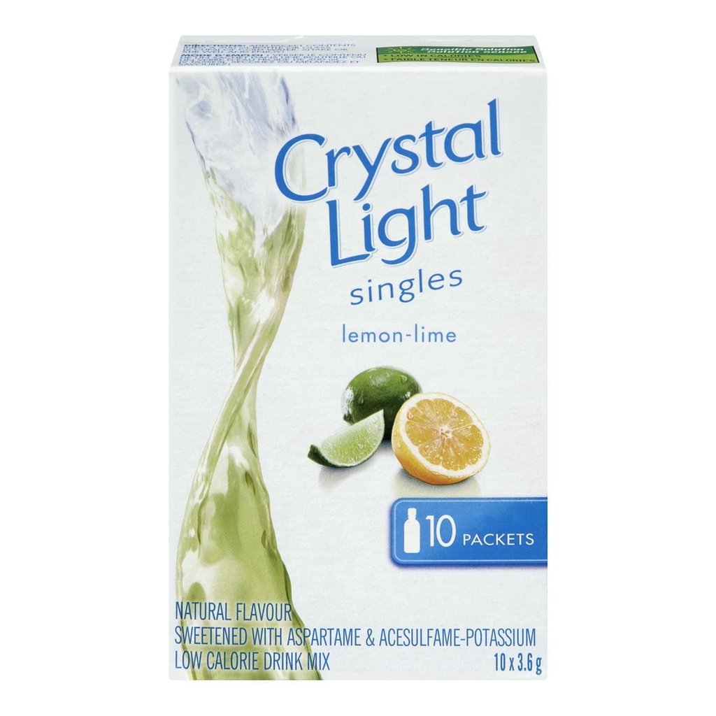 Crystal Light Cristal Léger Individuels, Citron-Limette