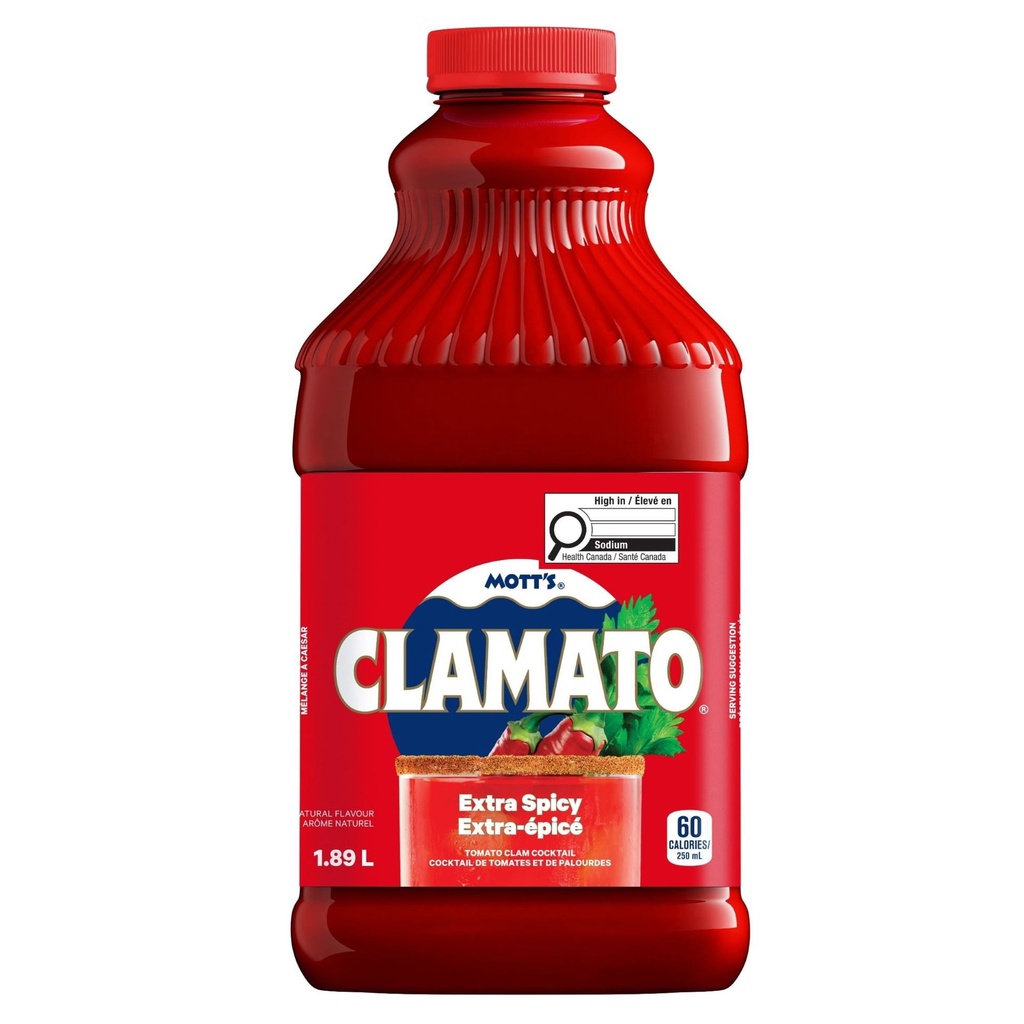 Clamato de Mott's Mott's Clamato Extra Épicé 1.89L