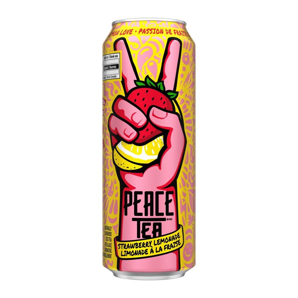 Thé glacé Peace Tea Passion de fraise et citron canette, 695 mL
