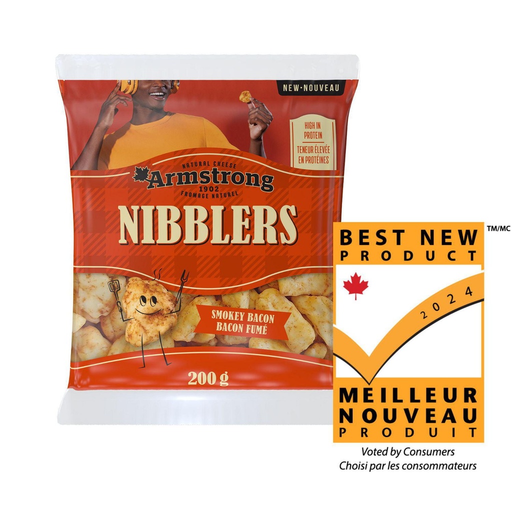 Armstrong Nibblers collation de fromage naturel bacon fumé