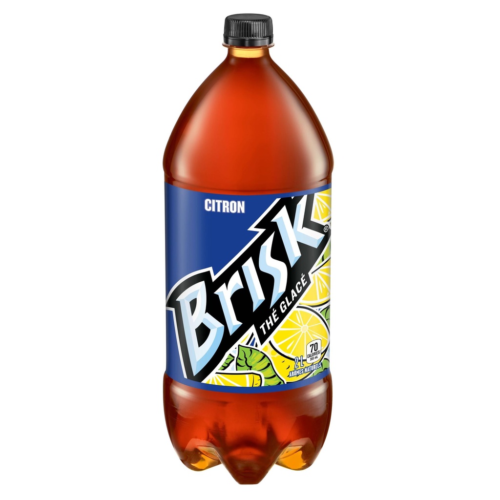 Thé glacé au citron Brisk® 2 L, bouteille.