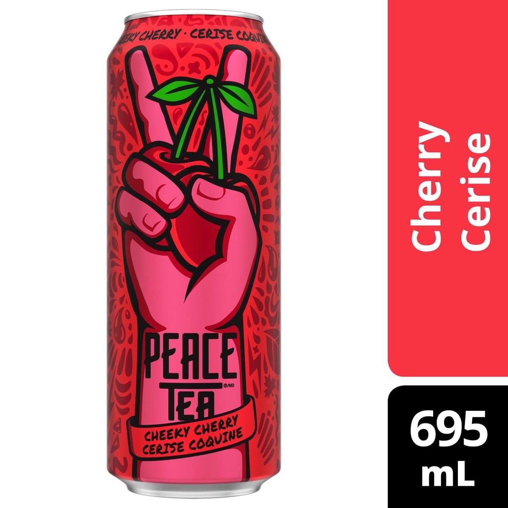 Thé glacé Peace Tea Cerise coquine canette, 695 mL