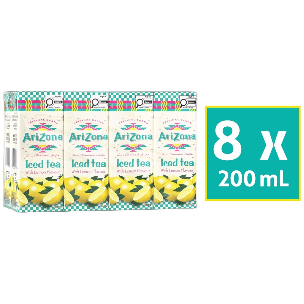 Arizona Thé Glacé 100 % Naturel au Citron8x200ml