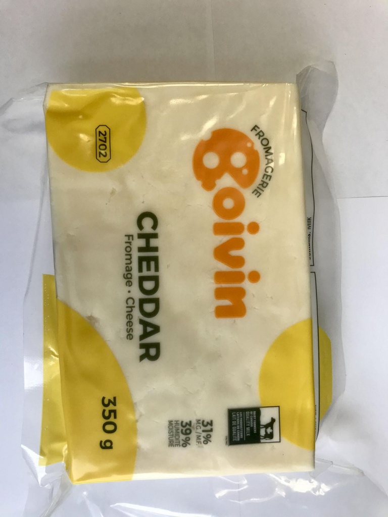 Fromage Boivin Cheddar en bloc Boivin (350 g)
