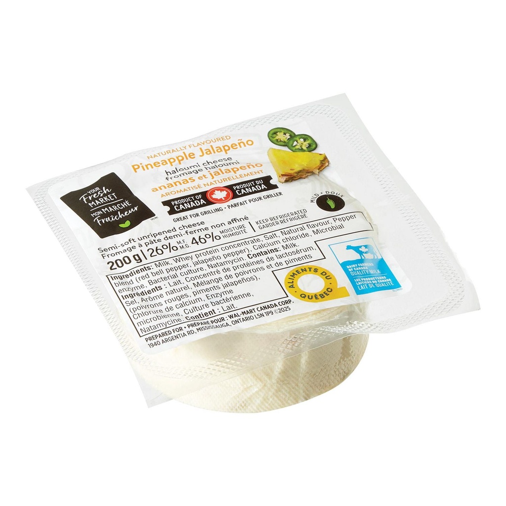 Fromage haloumi aromatisé naturellement à l’ananas et au jalapeño Mon marché fraîcheur