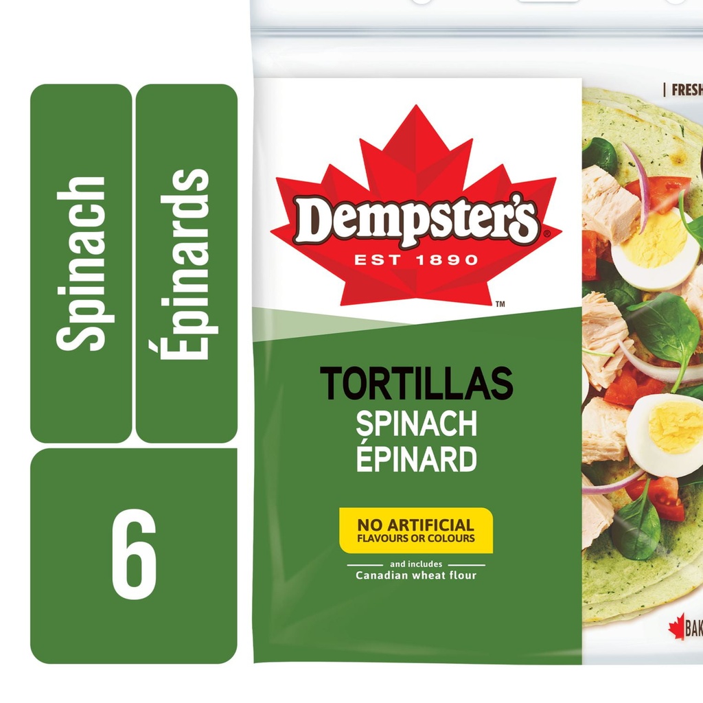 Dempster’s Spinach Large Tortillas, 426 g