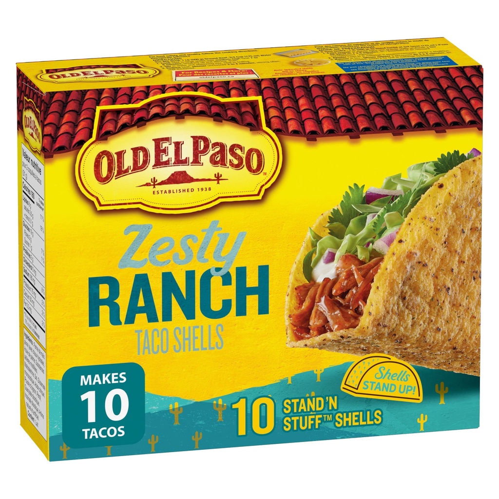 Coquilles à tacos Sans gluten Explosion ranch d'Old El Paso