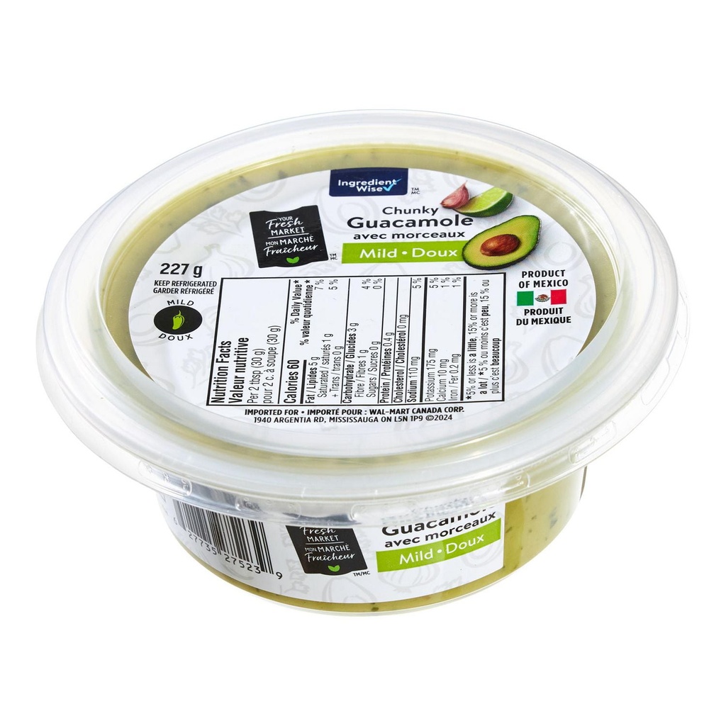 Guacamole doux avec morceaux Mon marché fraîcheur
