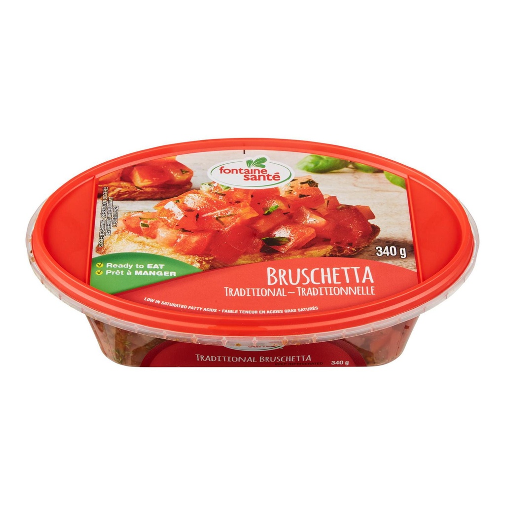 Bruschetta traditionnelle Fontaine Santé
