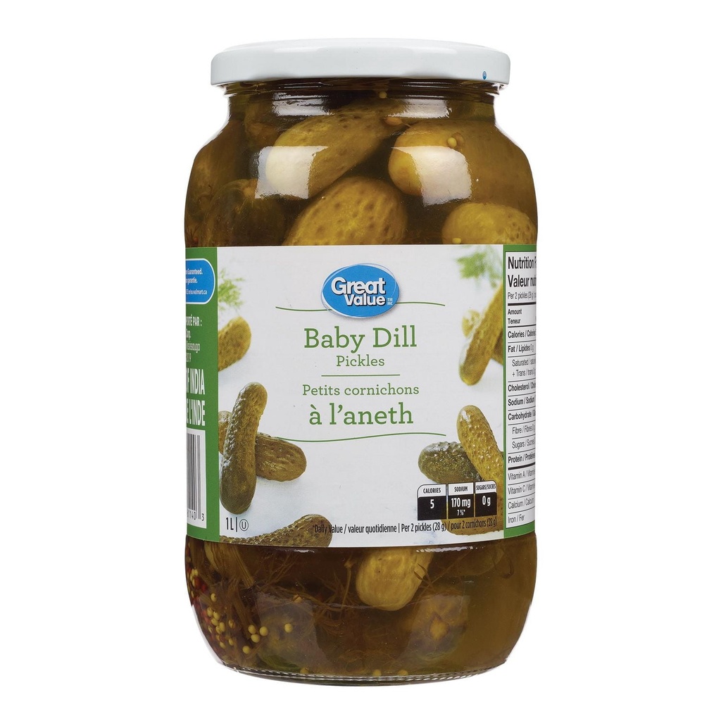 Great Value Petits Cornichons à l'Aneth