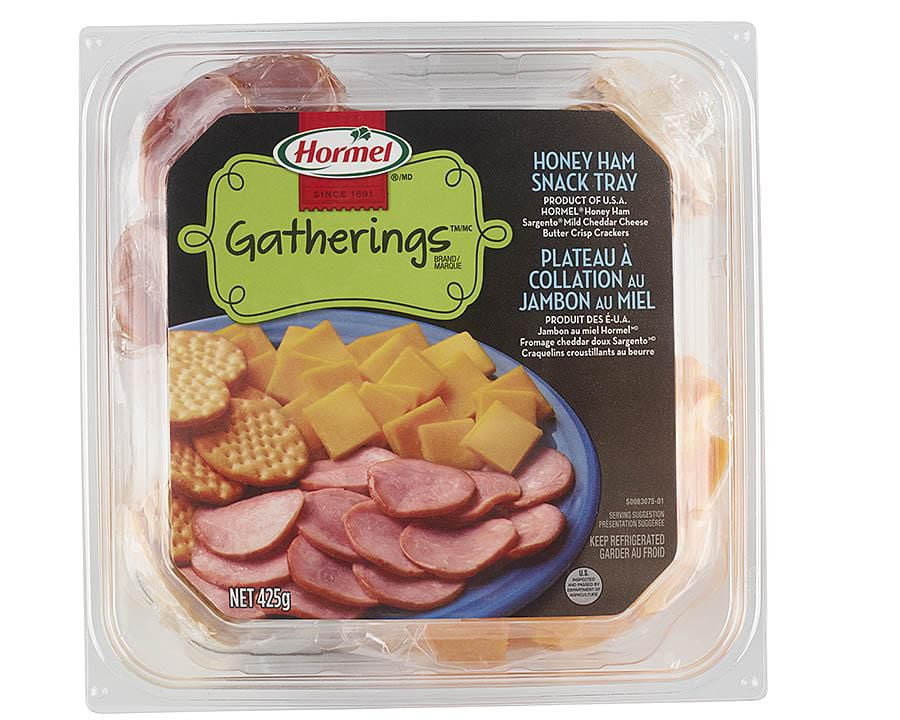 Plateau à collation de fromage et jambon au miel de Hormel GatheringsMC