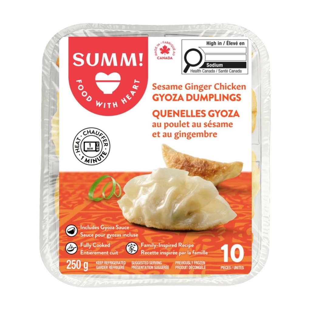 Quenelles Gyoza au poulet au sésame et au gingembre SUMM!