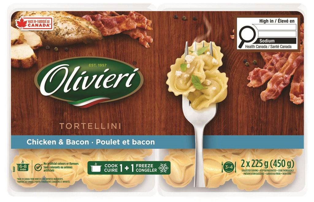 Tortellini frais au poulet et bacon Olivieri