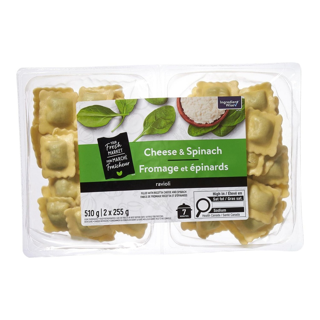 Ravioli au fromage et aux épinards Mon marché fraîcheur