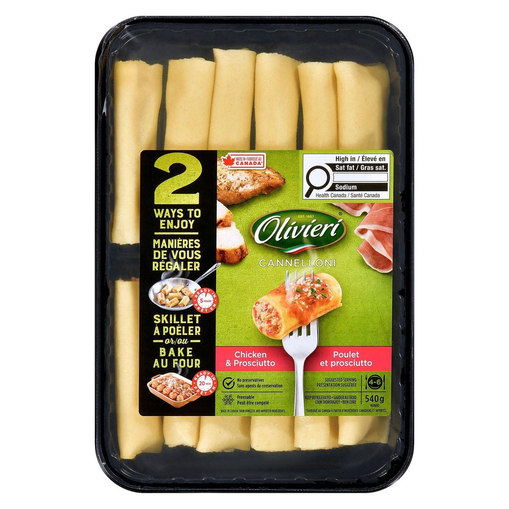 Cannelloni au poulet et prosciutto Olivieri