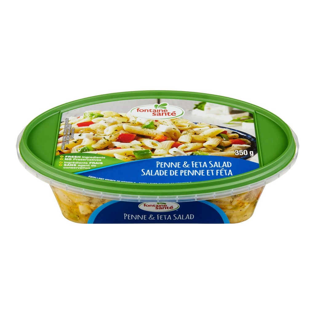 Salade de penne et féta Fontaine Santé