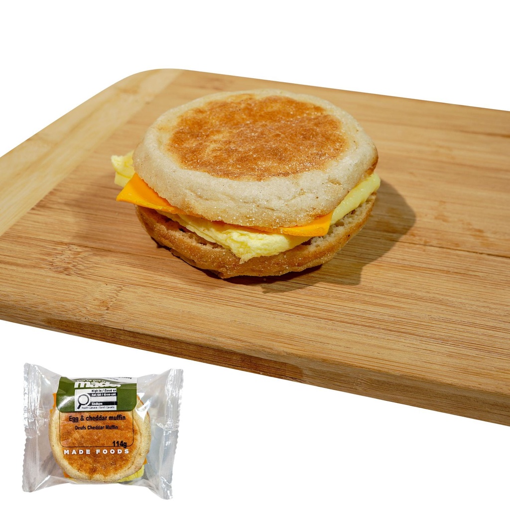 Made Foods Oeufs Cheddar Muffin, 114g