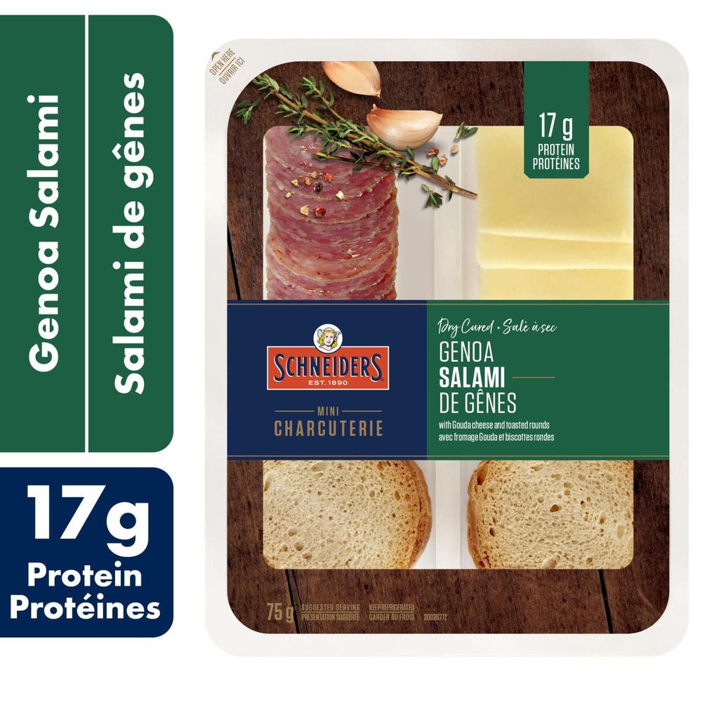 Trousse-collation au salami de Gênes salé à sec Schneiders 75 g