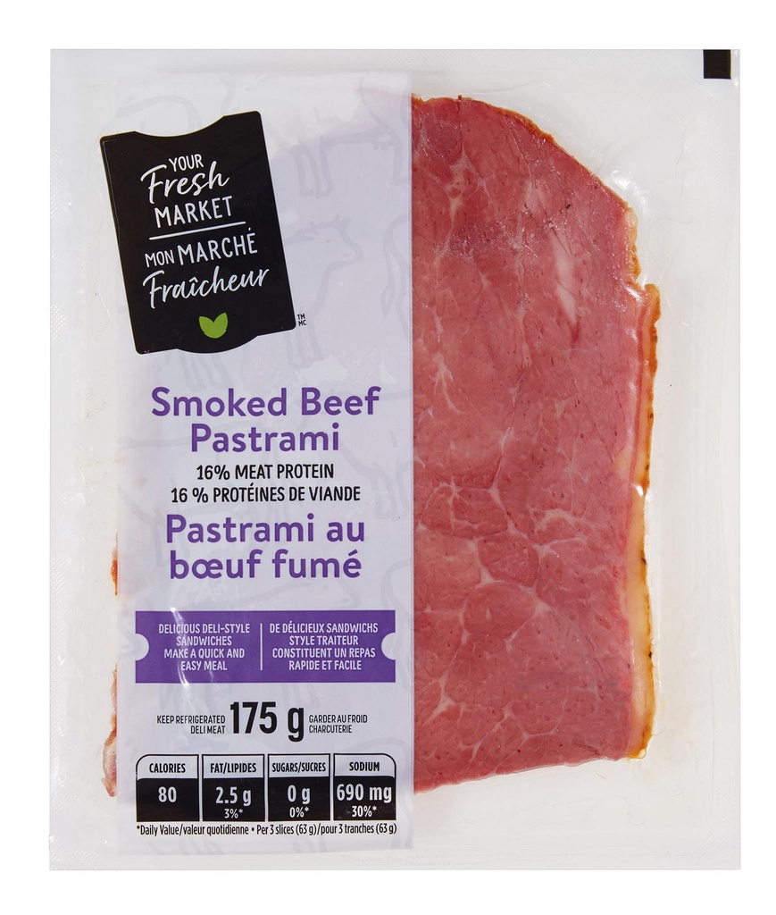 Pastrami Mon marché fraîcheur 175g
