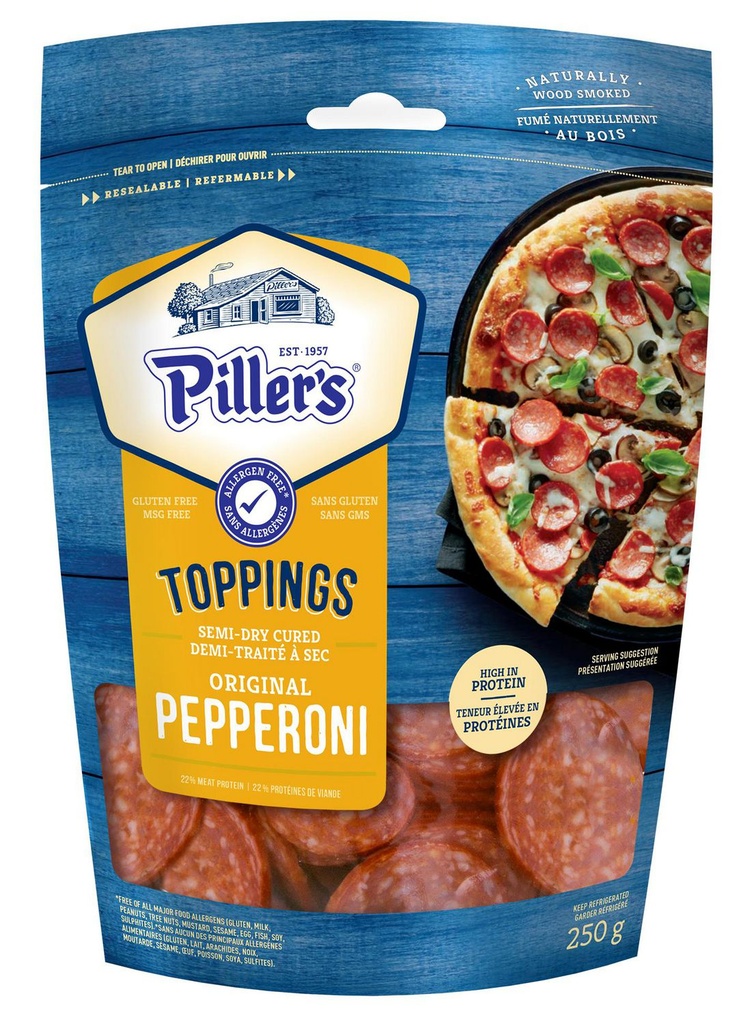Pepperoni original Piller's Toppings™ 250 grammes