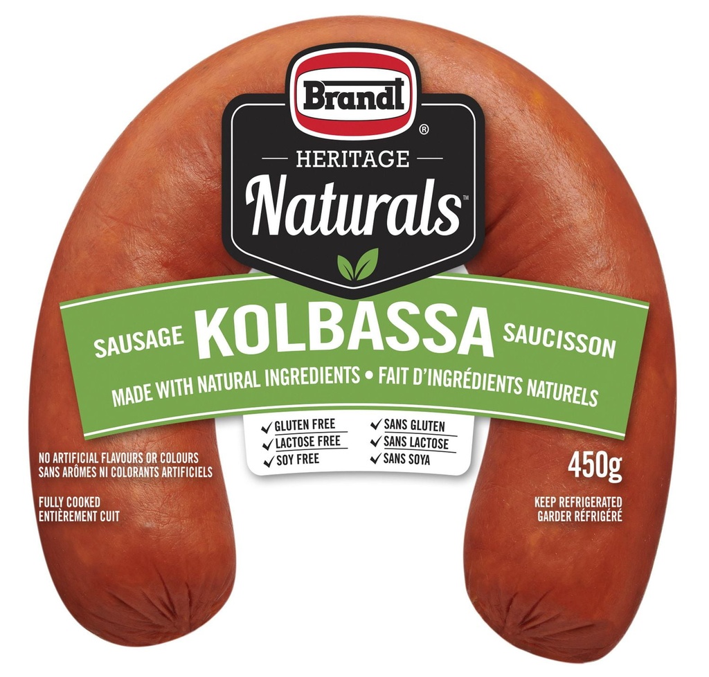 Brandt Meats Heritage Naturals Kolbassa Saucisson Brandt Kolbassa aux ingrédients naturels