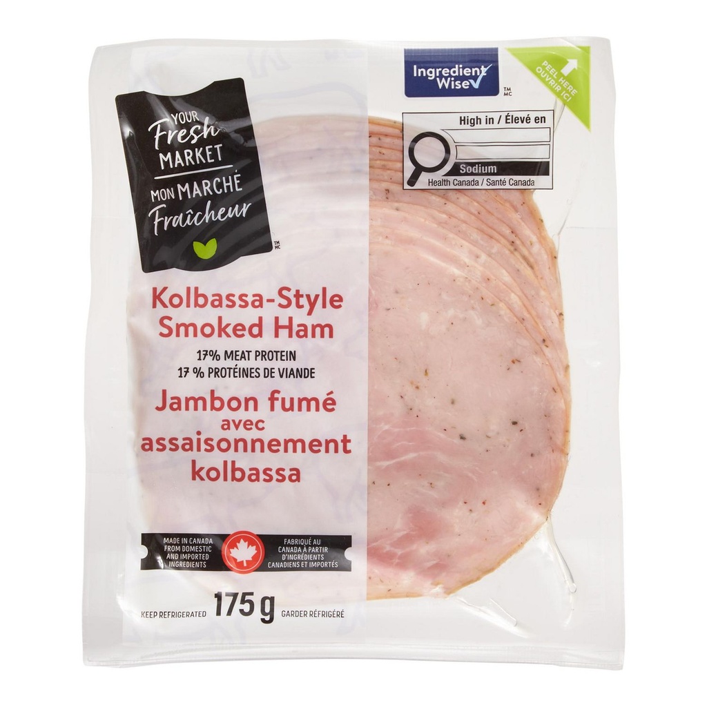 Jambon fumé avec assaisonnement kolbassa Mon marché fraîcheur 175 g