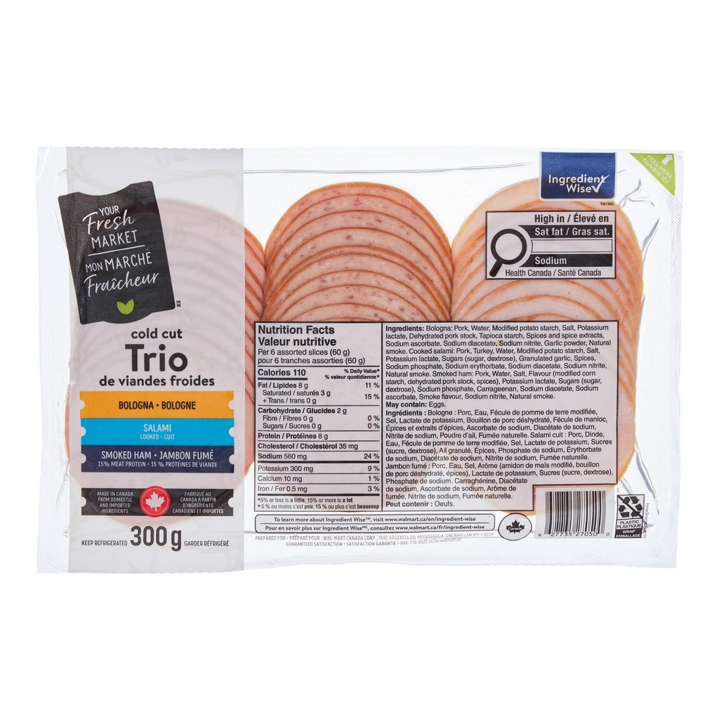 Trio de viandes froides Mon marché fraîcheur 300 g