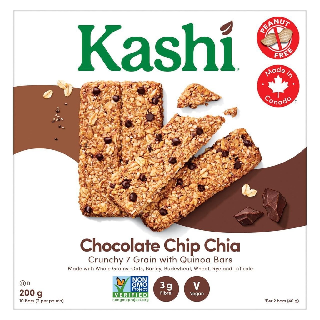 Kashi Barres Sept Grains au Quinoa aux Pépites de Chocolat et Chia