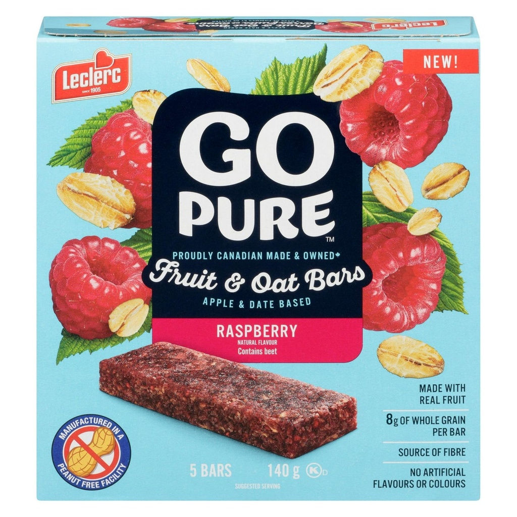 Go Pure Barres aux Fruits et à l'Avoine à la Framboise
