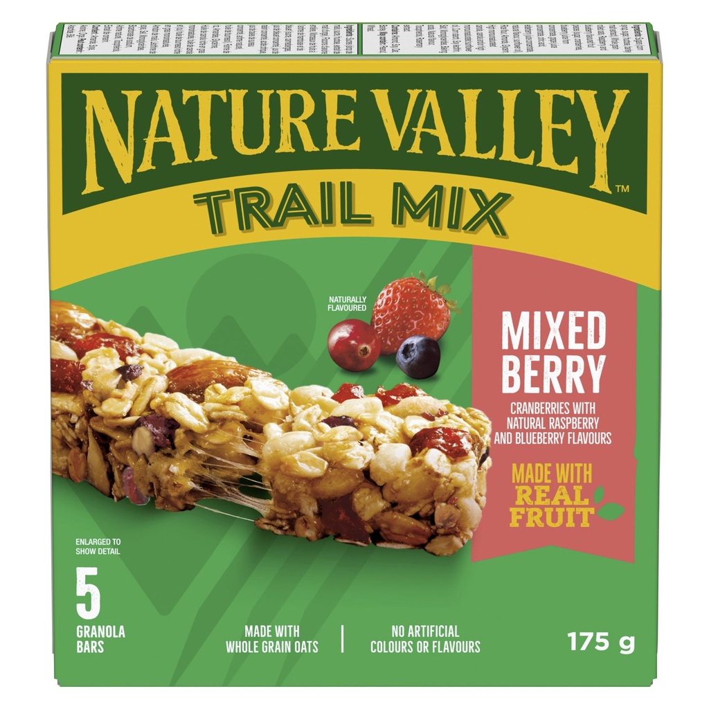 Val Nature Nature Valley Mélange du Randonneur Fruits des Champs Barres Granola Moelleuses