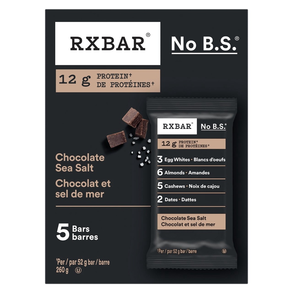 Barres protéinées RXBAR® Chocolat et sel de mer 5 x 52 g