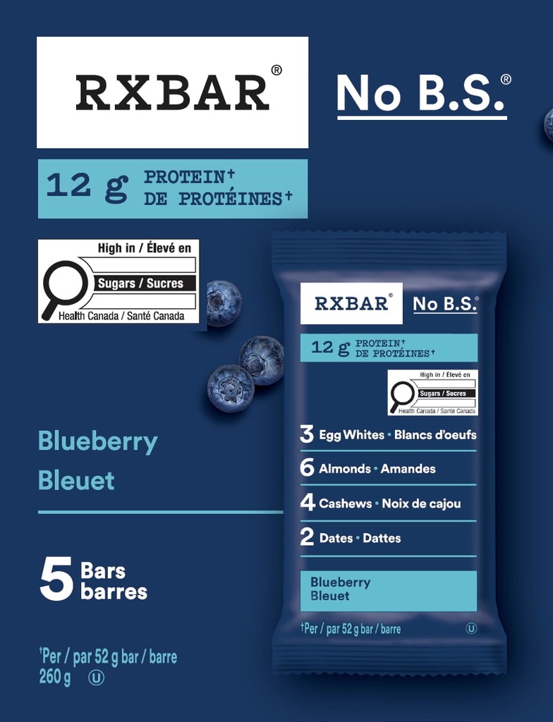 Barres protéinées RXBAR® aux myrtilles 5 x 52 g