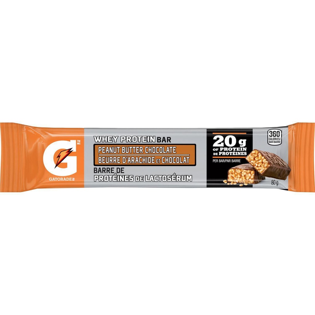 Gatorade Recovery Beurre d'arachide et chocolat barre de proteines de lactoserum